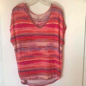 Coral capped sleeve top